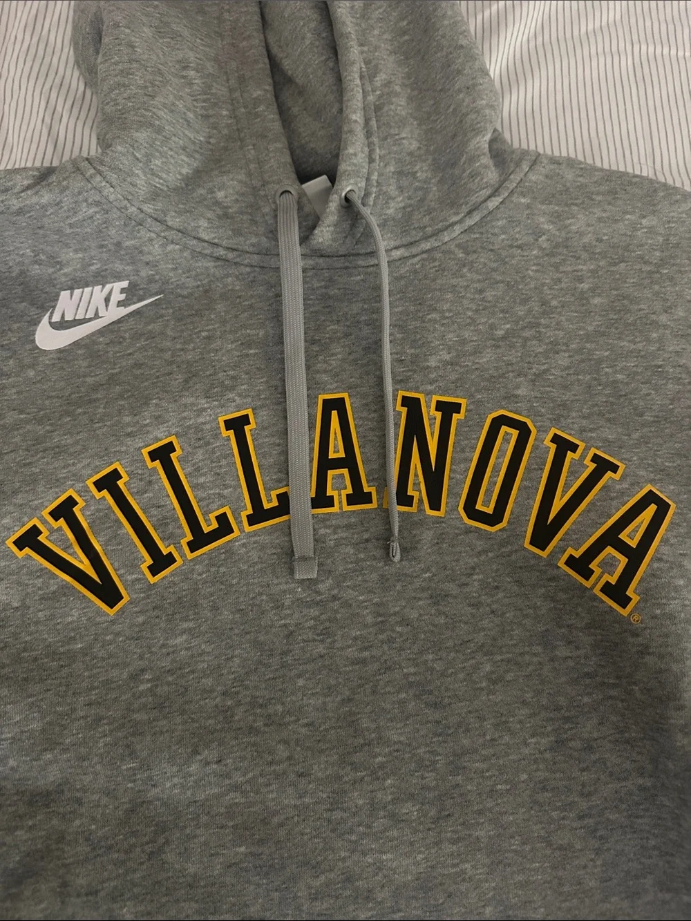 Nike Grey Villanova Hoodie with Navy & Gold Trim